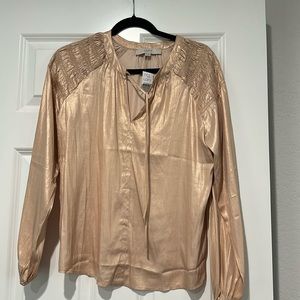 Rose gold shimmer blouse